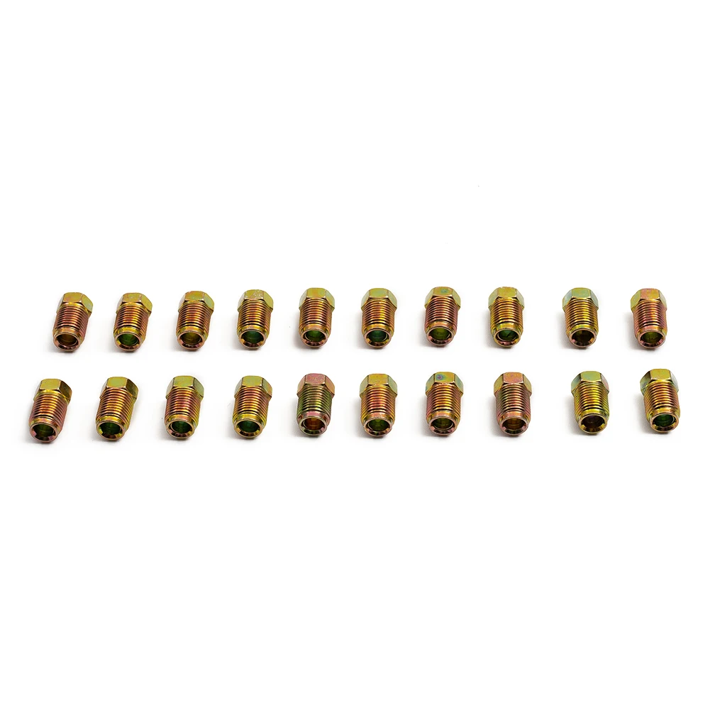 

20x Brake Line Fittings Nuts Male Metric Set Zinc For 3/16\\\\\\\\\\\\\\\" Tube Inverted Flares High quality Parts Accessories