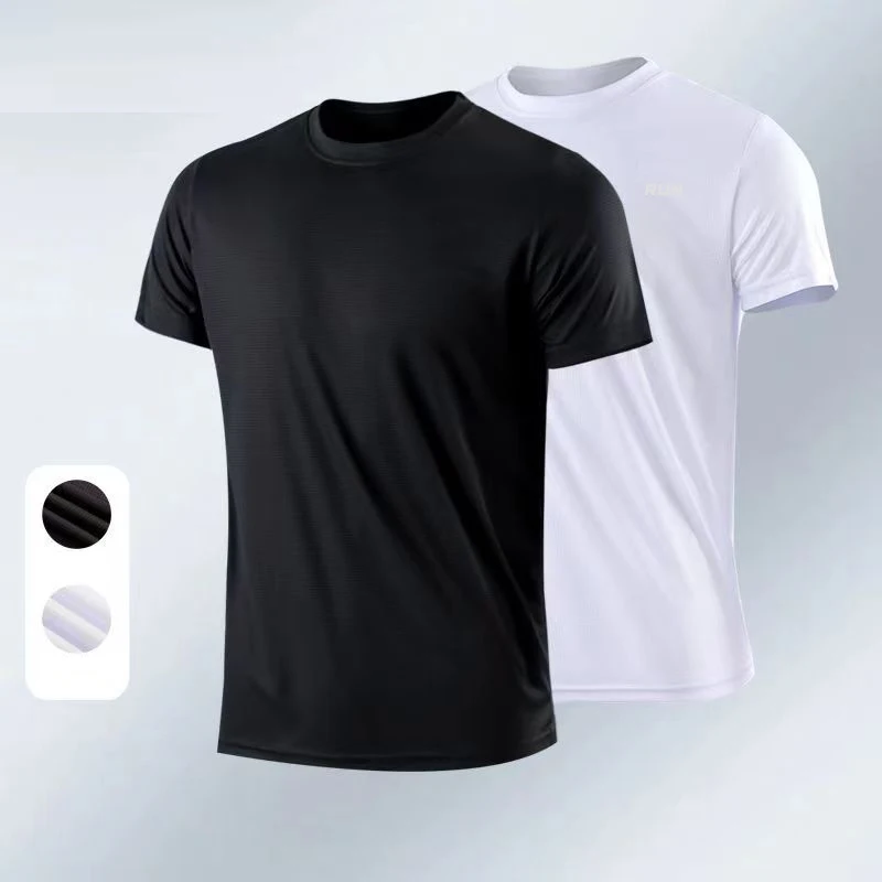 

Мужская быстросохнущая Спортивная футболка с коротким рукавом, футболки для спортзала, футболка для фитнеса, тренировочная футболка для бега, дышащие спортивные футболки для подростков