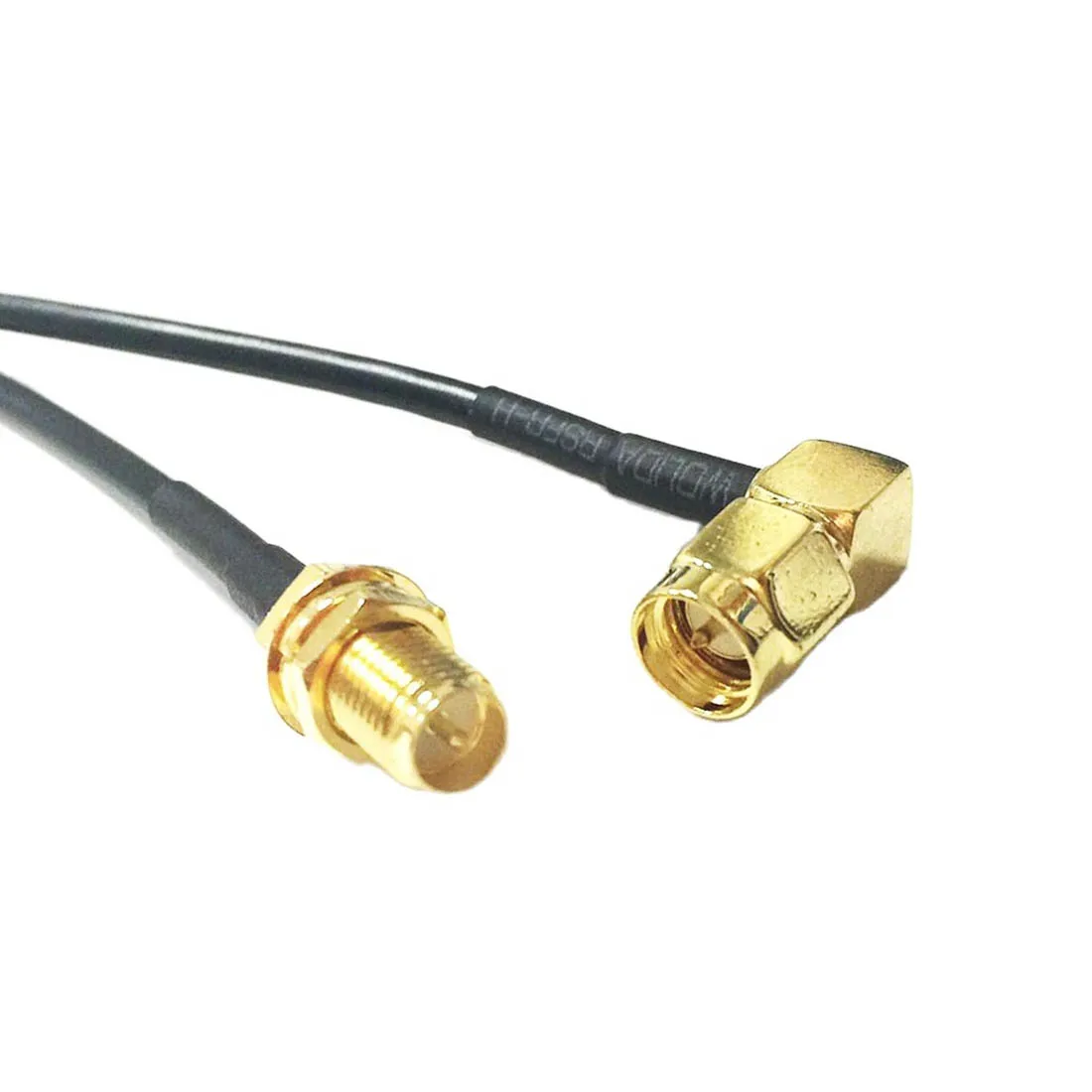 

New Modem Coaxial Cable SMA Male Plug Right Angle Switch RP-SMA Female Jack Nut Connector RG174 Cable 20cm 8" Adapter