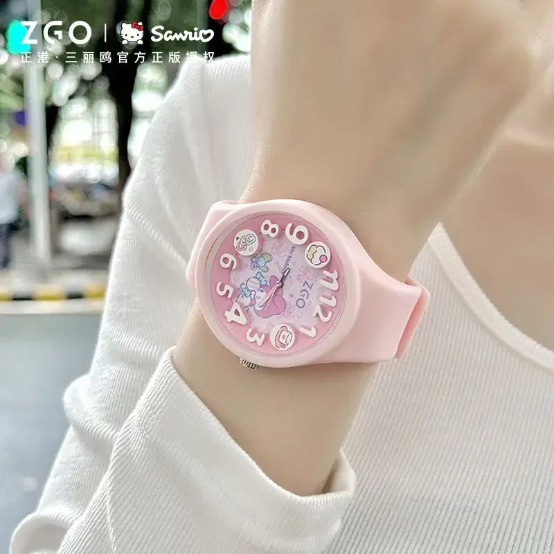 ZGO Sanrio Melody Joint Часы для девочек Спортивные водонепроницаемые детские кварцевые