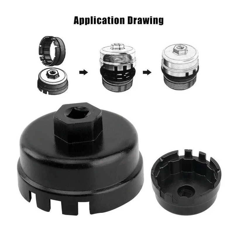 Профессиональный алюминиевый автомобильный ключ для масляного фильтра Hattype Toyota