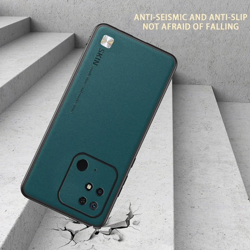 Роскошный чехол из искусственной кожи для Xiaomi Redmi 10 10A 10C A C матовый силиконовый