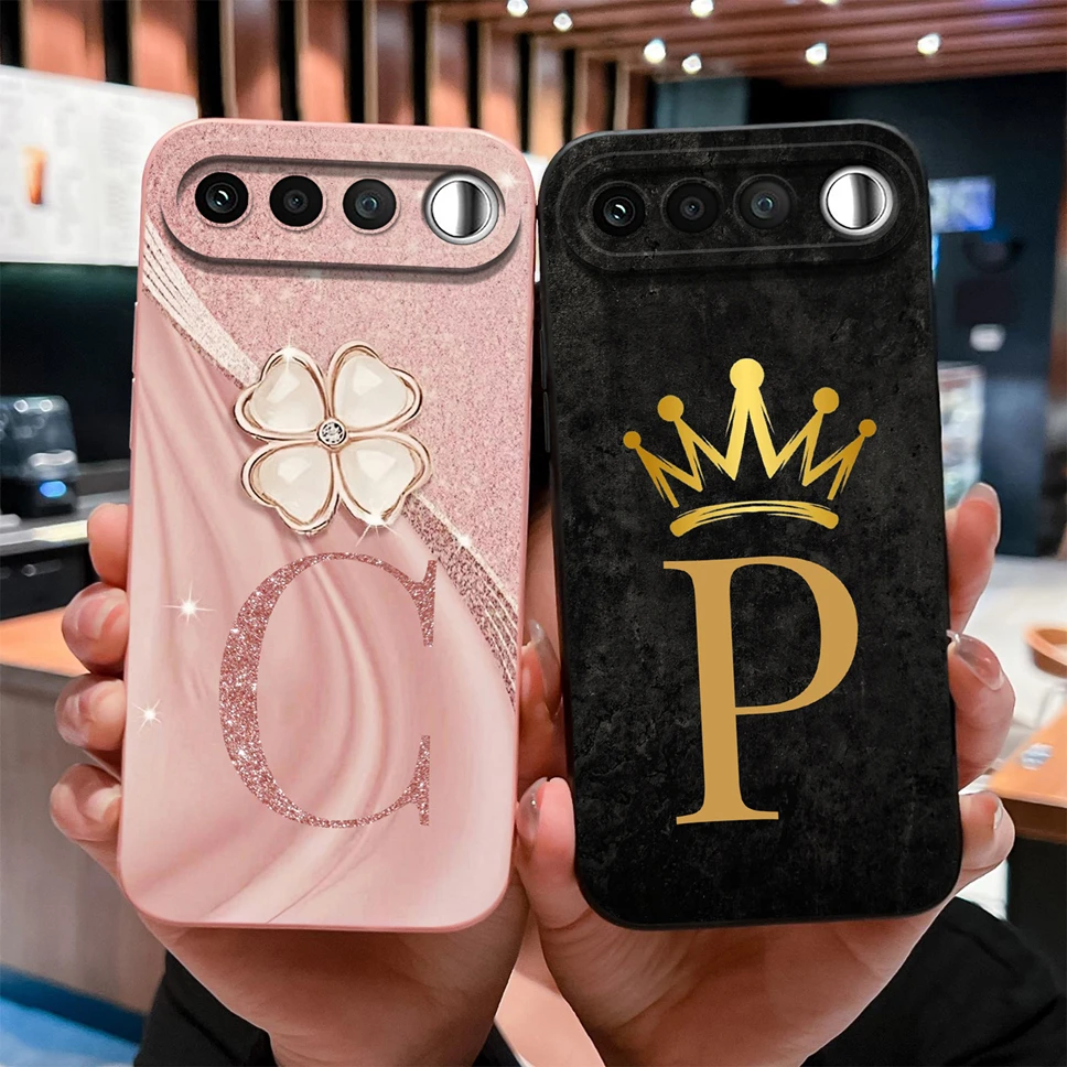 Фото Чехол для Realme 16 5G Luruxy A To Z Letters, гладкий защитный мягкий чехол из жидкого силикона с противоскользящим покрытием для Realme16 Fundas Capa №2