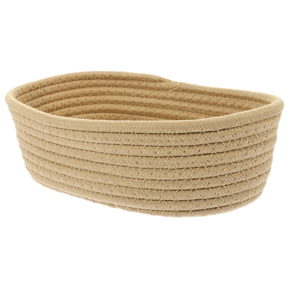 

Sundries Organizer Desktop Storage Basket Cotton Rope Hamper Baskets Woven Bathroom Box