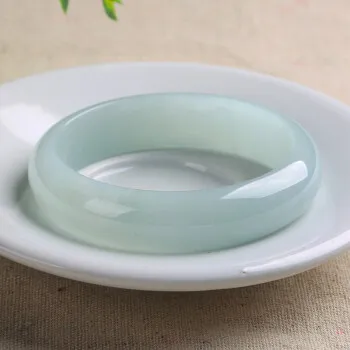 

zheru jewelry natural Burmese jadeite light color 54mm-64mm bracelet elegant princess jewelry best gift