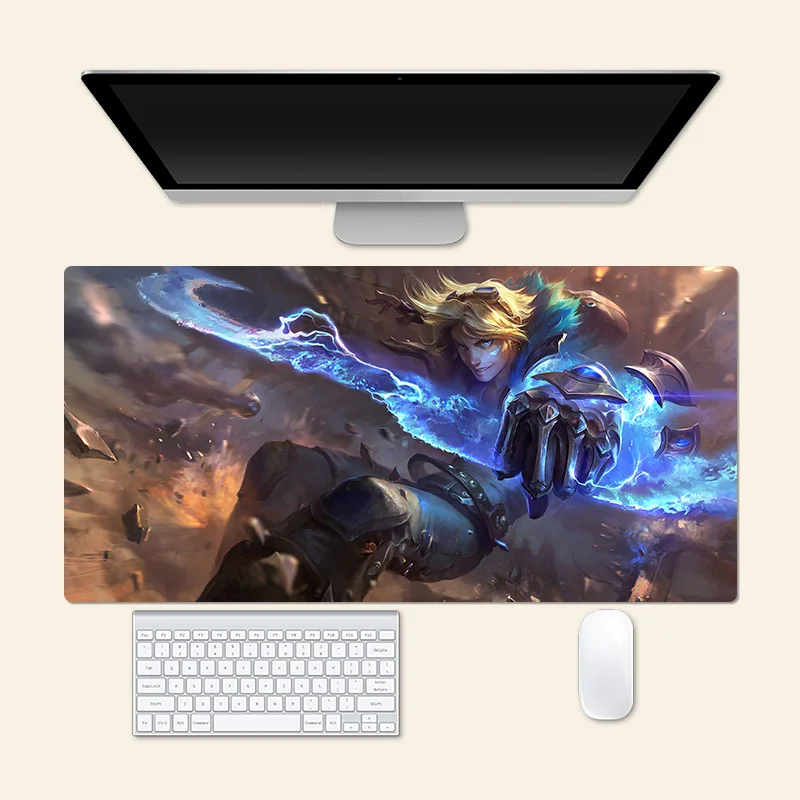 

Ezreal League Of Legends Anime The Prodigal Explorer Large Mouse Pad Game PlayMat Creative Desk Mat Office Mousepad