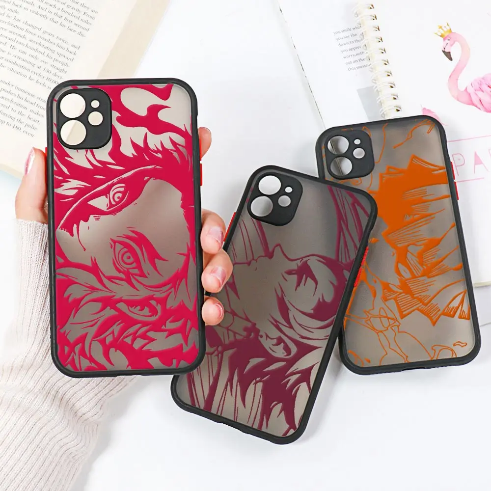 

Demon Slayer Anime Kimetsu No Yaiba Coque iPhone14 Case For iPhone 11 13 14 12 Pro Max Mini X XS XR SE 7 8 Plus Matte Back Cover