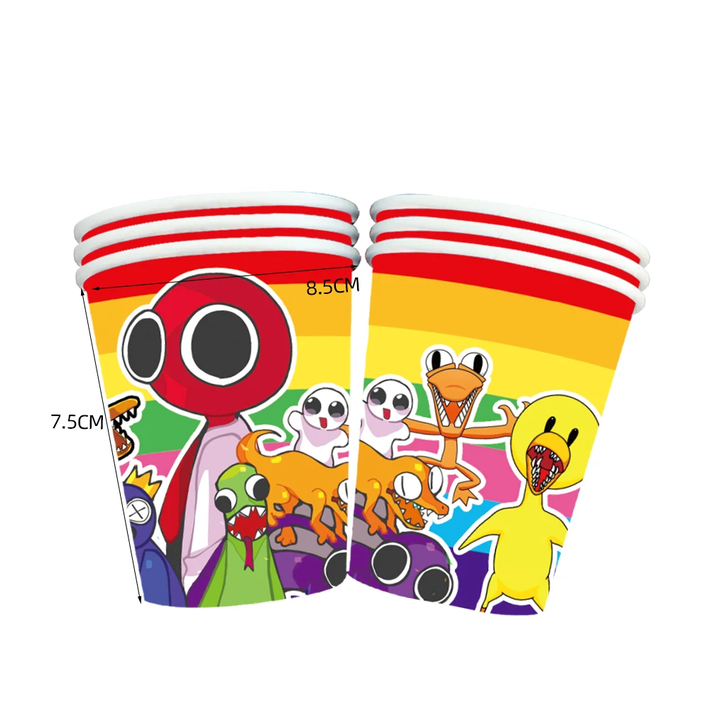 

Rainbow Friends Cups 30 PCS For Party Decorations Baby Shower Wedding Childrens Celebrations Birthday Thanks Giving Gathering