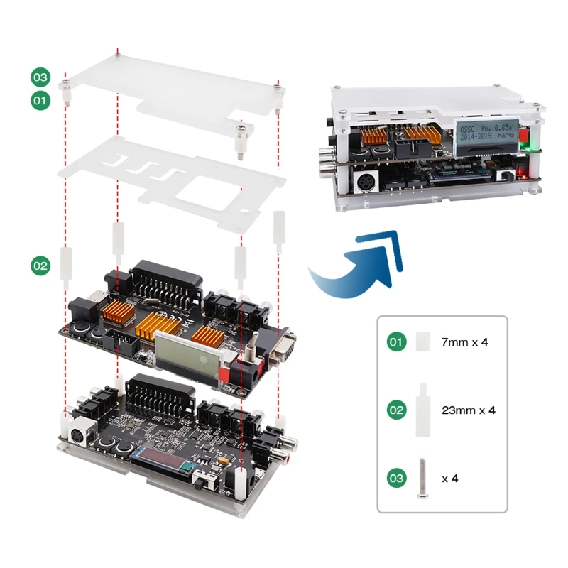 

-OSSC Converter Add-on Board with S-video Input Scart & Component Video Output