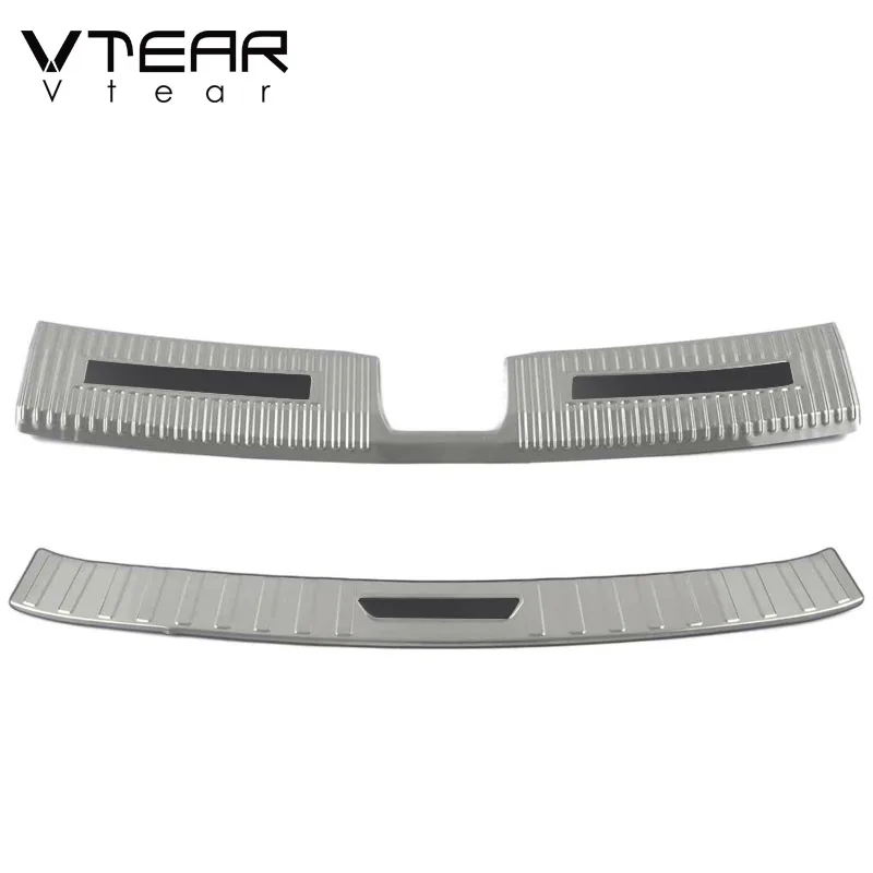 

Накладка на задний бампер автомобиля Vtear, хромированные накладки на пороги двери багажника для Nissan X-trail T33 2021-2023, внешние аксессуары, запчасти