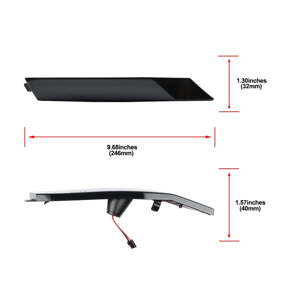 

Для Ford Fusion 2006-2009 Mercury Milan 2006-2009 передний бампер Янтарный светодиодный фонарь на крыло, боковые габаритные огни, указатель поворота 6E5Z-13200-C