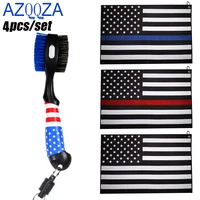 golf towels for golf bags with clip and brush setusa flag pattern grommet personalized clubs cleaning tools for men women