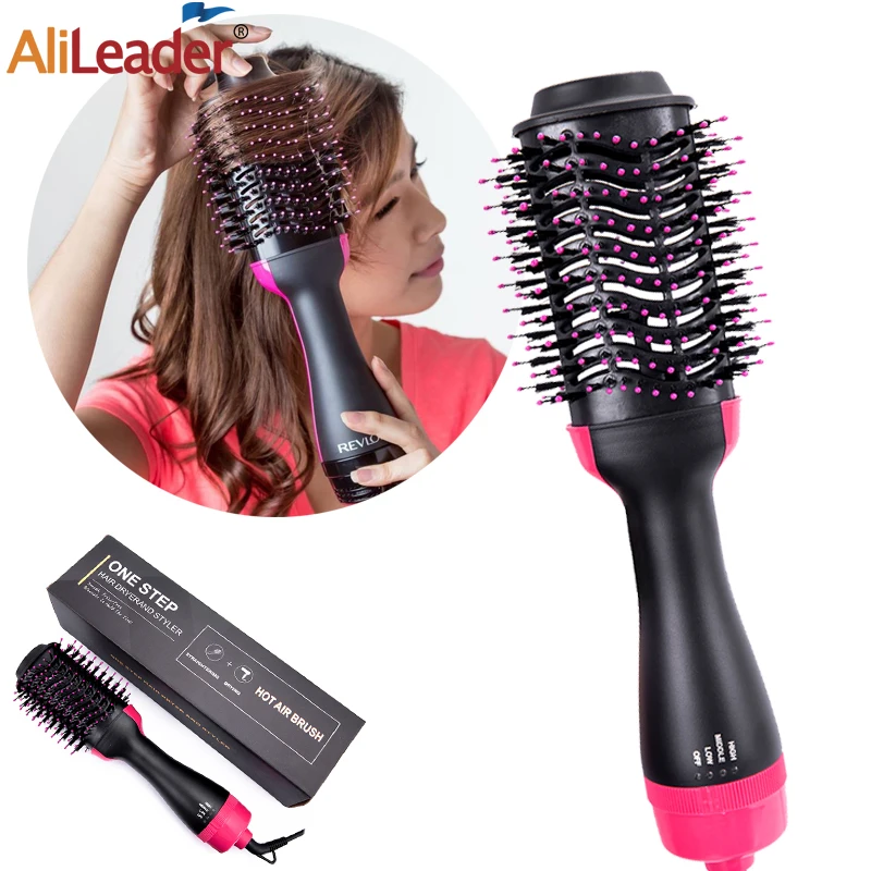 

Salon Hot Air Brush Styler And Volumizer Hair Dryer Straightener Curler Comb 3 In 1 One Step Multi-Function Hair Dryer Brush