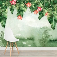 custom 3d photo wall mural nature landscape wallpaper tropical banana leaves wall painting for living room tv background decor
