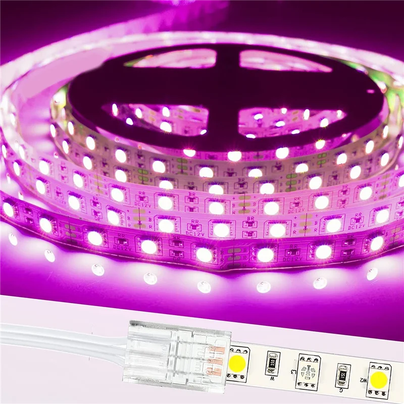 Фото N11R Удлинительный кабель RGB, провод, 10-миллиметровые разъемы для светодиодных лент, белые для светодиодных лент RGB №3