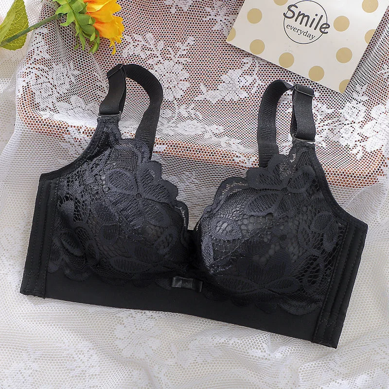 

Thickened Extra Thick 12cm Small Chest Flat Chest Gathered Bra No Steel Ring Extra Thick 8cm Bra Closed Breast Sexy Underwear