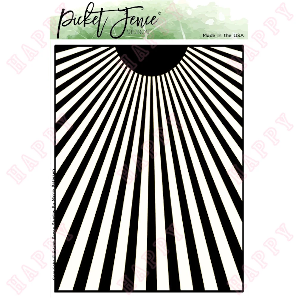 

New Plastic Stencils Sun With Rays Envelope Decoration For DIY Scrapbooking Diary Album Paper Template Card Embossing Handcraft