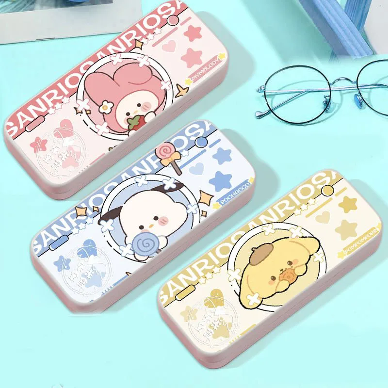 Sanrio Hellokitty мимелоди Коричный милый Футляр для очков мультяшный антиосенний