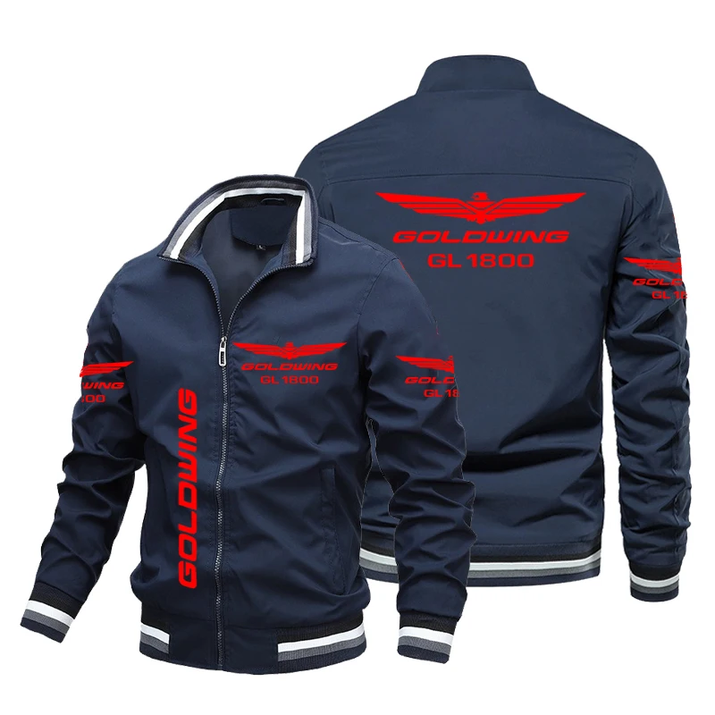 

Мотоциклетная куртка Honda Gold Wing GL1800 с принтом, Повседневная гоночная куртка-бомбер, бейсбольная униформа, ветровка для мужчин и женщин Honda