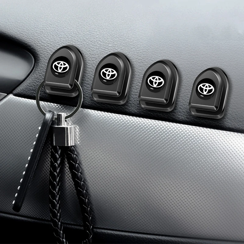 

4pcs Car Mini Hook Seat Back Hidden Storage Rack for Toyota Yaris Hilux Corolla Prius Avensis Emblem Auris Rav4 Avensis Prado