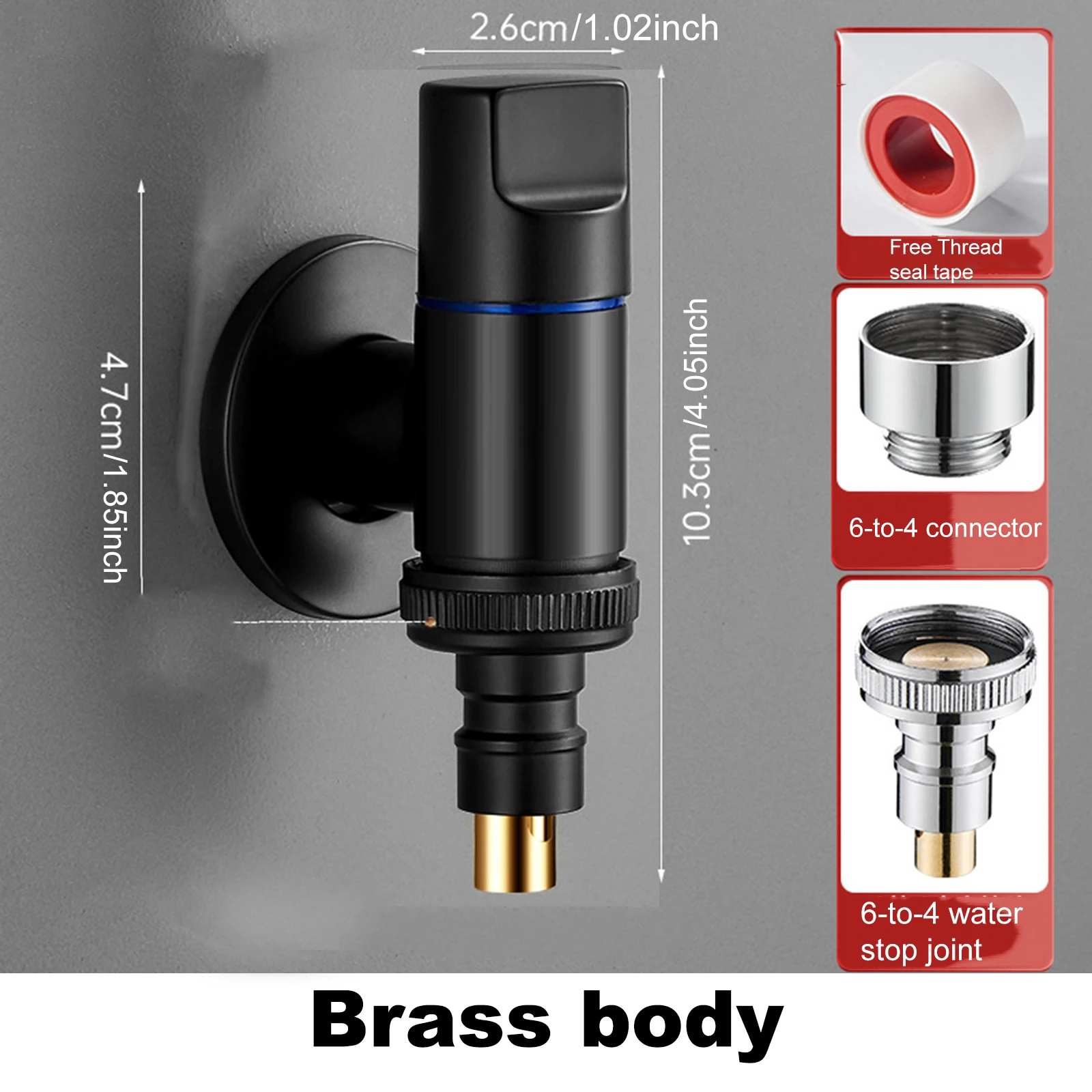 

Washing Machine Faucet Brass Water Stop Quick Opening Angle Valve G1/2 G3/4 Water Stop Clip Bathroom Accessories