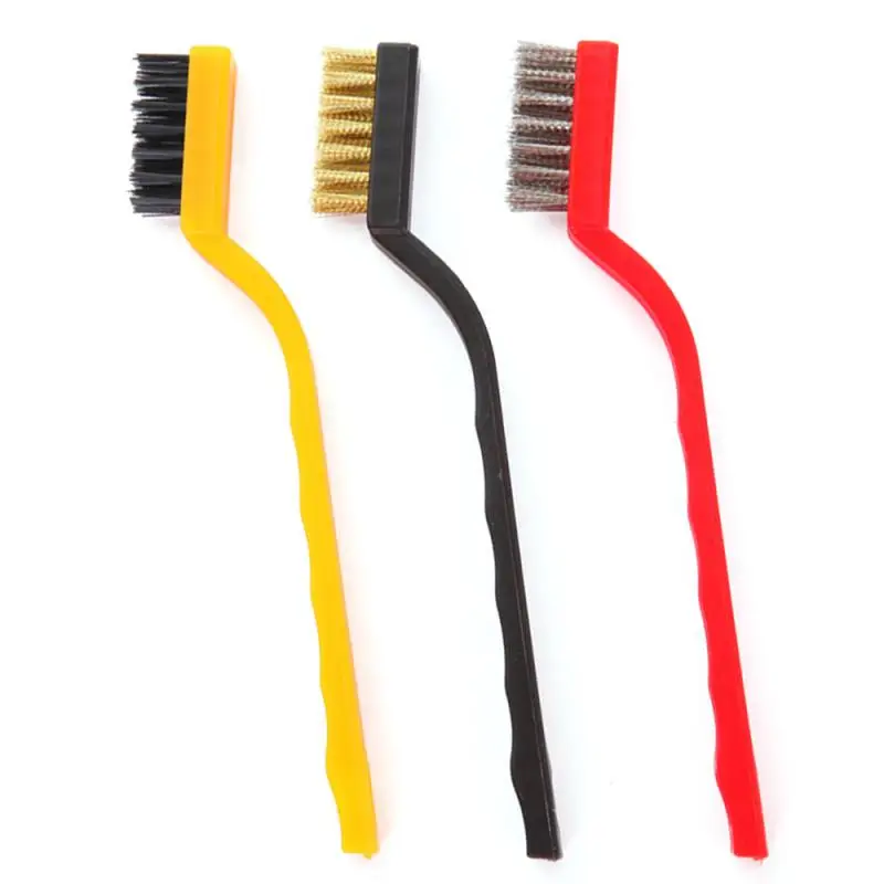 

3pcs/set creative gas stove cleaning wire brush kitchen tools metal fiber brush strong decontamination In-depth small gaps clean