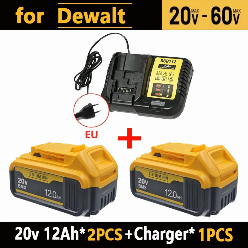 Фото Оригинальный аккумулятор 20В DCB206 DCB205 DCB200 для электроинструментов Dewalt 20В, заменяющий аккумулятор DCD805 DCB606 для инструментов Dewalt. №1