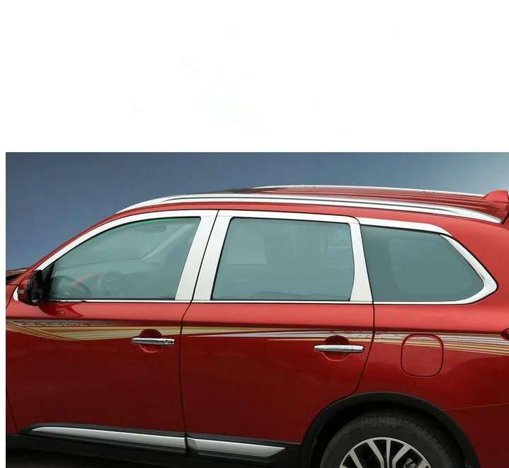 

Stainless Steel Door Window Trims window trim cover For Mitsubishi Outlander 2013 2014 2015 2016 Window Frame Sill trims