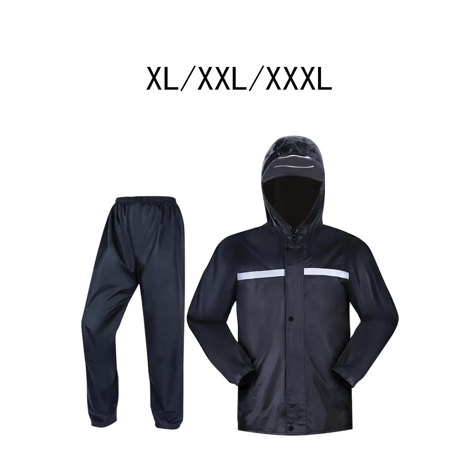 

Breathable Rain Jacket Women Rain Coat Reflective Strip Fishing Men Pants Raincoat For Suit Hiking Travel Adults With Waterproof