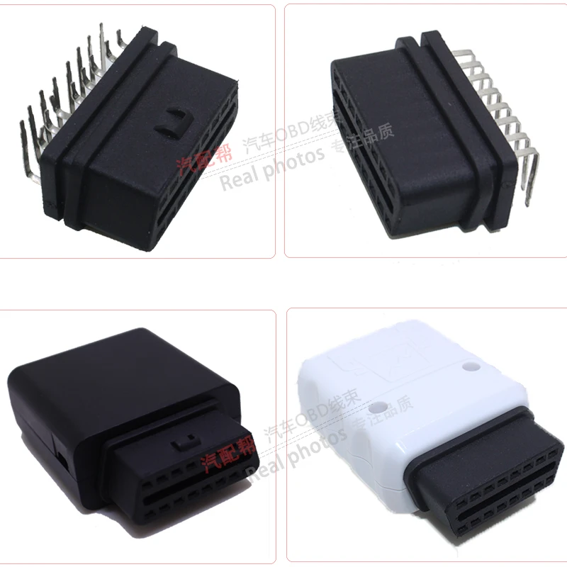 

OBD2 16PIN 90 degree Female OBD Connector OBD2 adapter diagnostic code reader Plug OBDII J1962f with shell cover