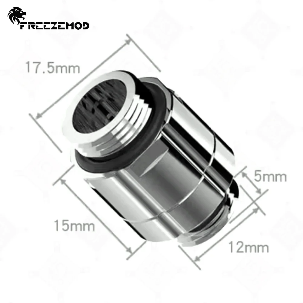 FREEZEMOD Резьба G1/4 Двойная наружная головка Латунь 15 мм Расширенный фитинг Двойные
