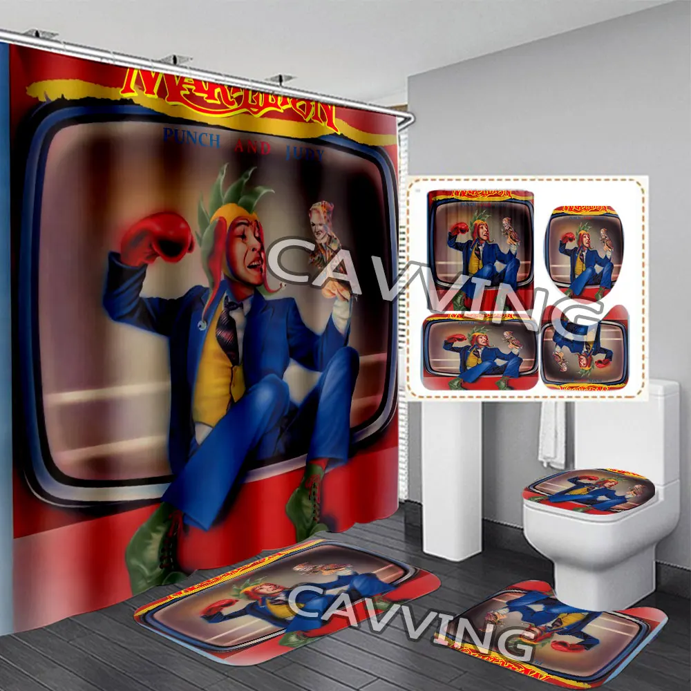 

MARILLION Rock 3D Shower Curtains Waterproof Bathroom Curtain Anti-slip Bath Mat Set Toilet Rugs Carpet Home Decor J02