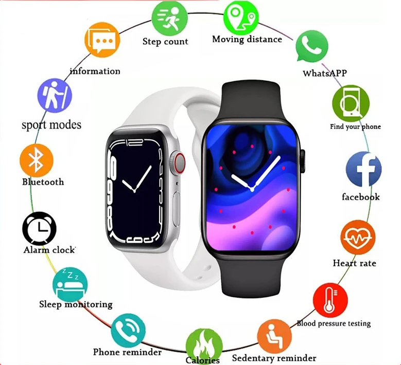 

2022 Call Heart Rate Fitness Watch Series 7 Sports Smart Watch Women For Apple Huawei Xiaomi Iwo 14 T900 Pro Max Smart Watch Men