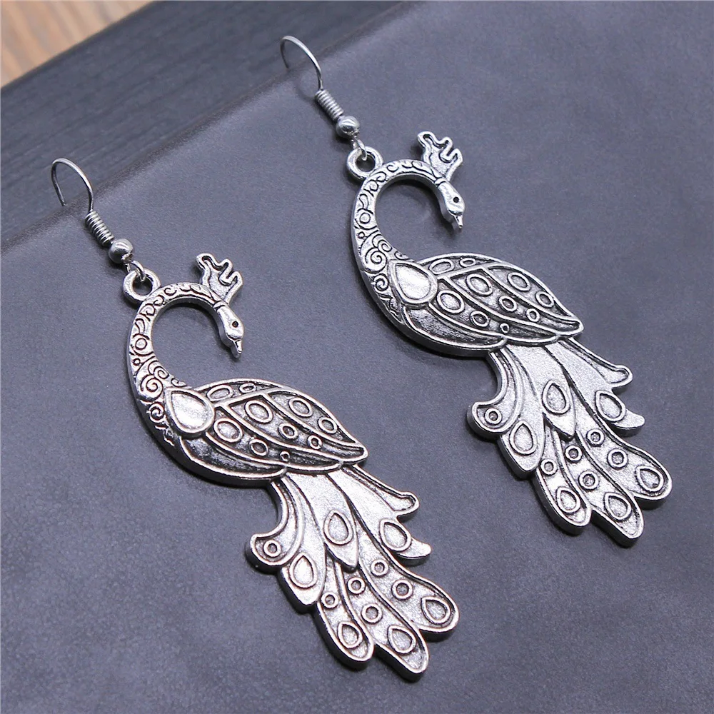 

Женские винтажные серьги-подвески в виде павлина, 2 цвета