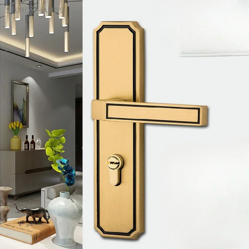 Дверной замок из марганцевой стали бесшумная ручка алюминиевого сплава для дома