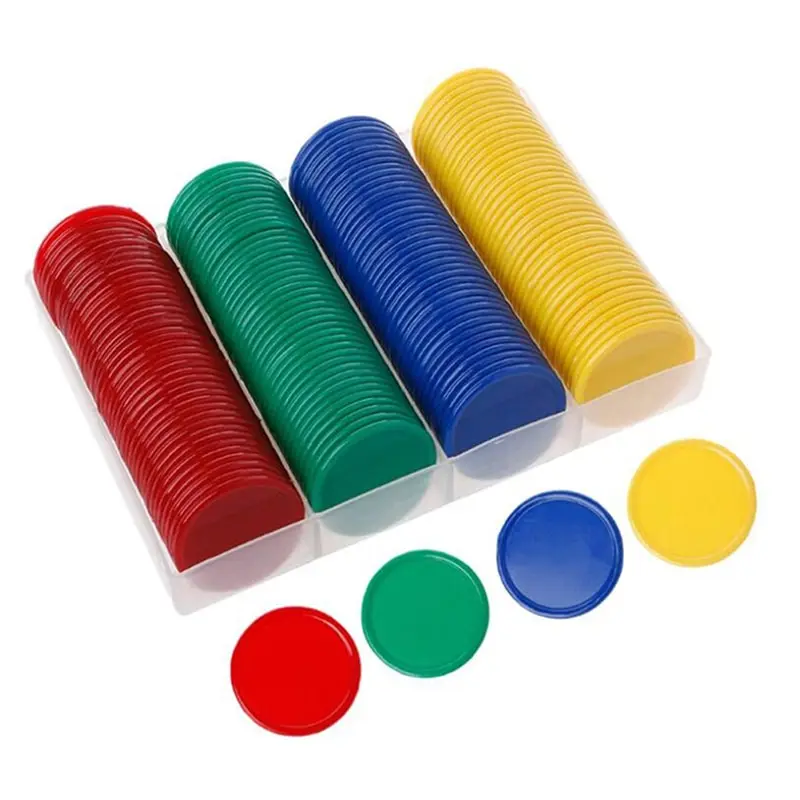 

160PCS/Box 38mm Plastic Poker Chips Casino Bingo Markers Token Fun Family Club Game Toy Creative Gift Supply Accessories