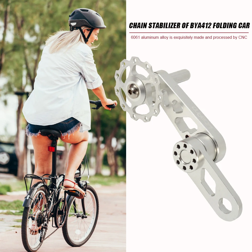 

Folding Bike Oval Chain Stabilizer Chain Tensioner Portable Aluminum Alloy Single Speed Waterproof Cycling Elements