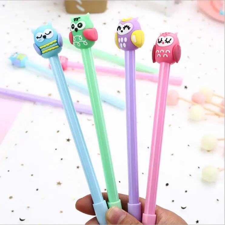 

10Pcs Owl Shaped Rollerball Pens Cute Owl Gel Ink Pen Cartoon Animal Pen for School Office Stationery Writing Supplies