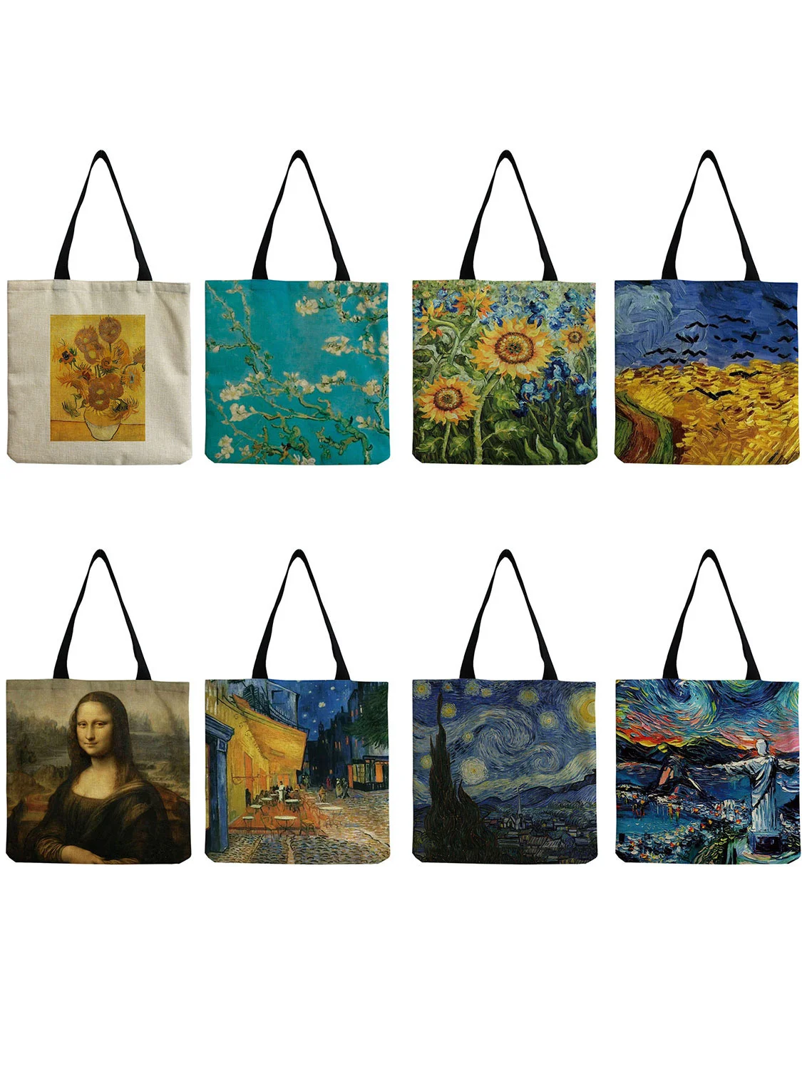 

Женская сумка-тоут с рисунком Ван Гога, складная сумка для путешествий в стиле ретро, экологически чистая сумка для покупок, 2023