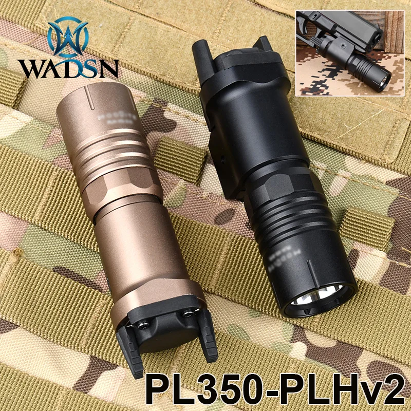 WADSN Modlit PLHv2 Gun Lights Tactical Pistol Flashlight 800 Lumen Metal Scout Light M300 M600 Airsoft Hunting Rifle Weapon Lamp