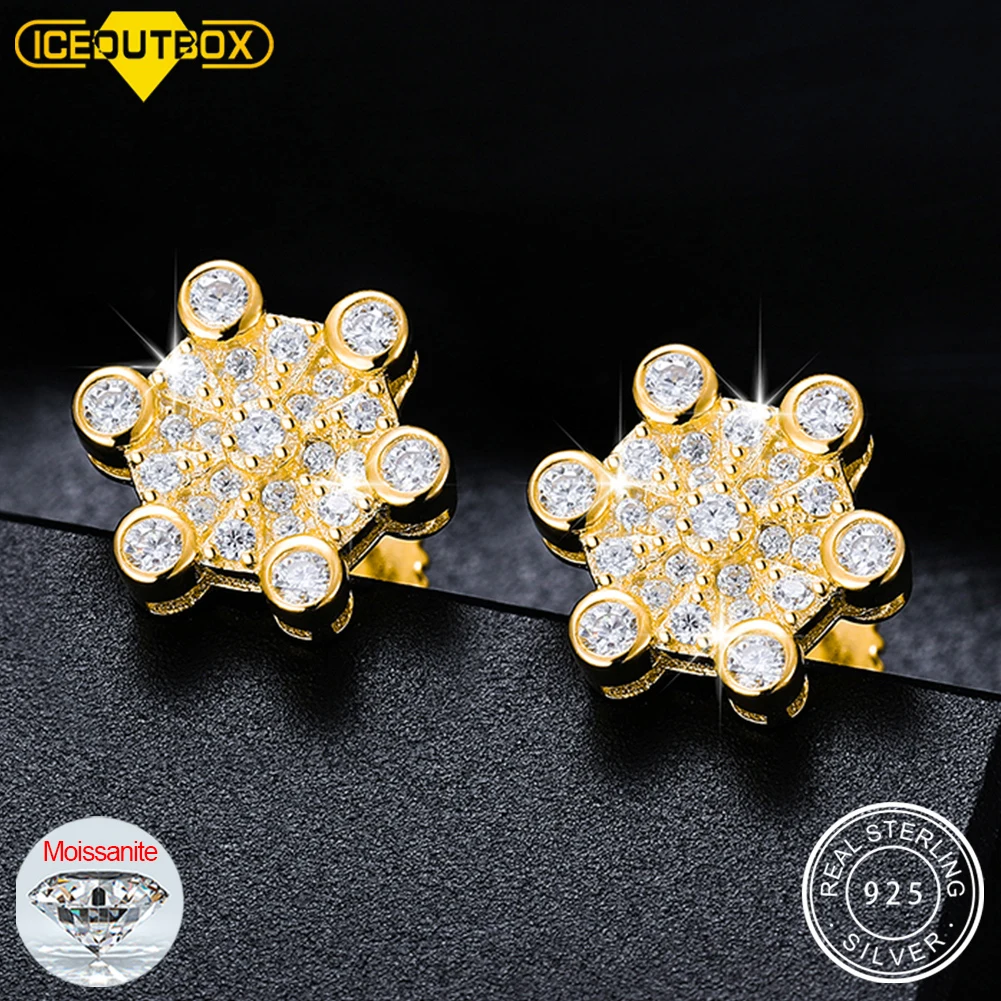 Серьги-гвоздики в виде цветка декор под драгоценный камень цвет серебро стиле