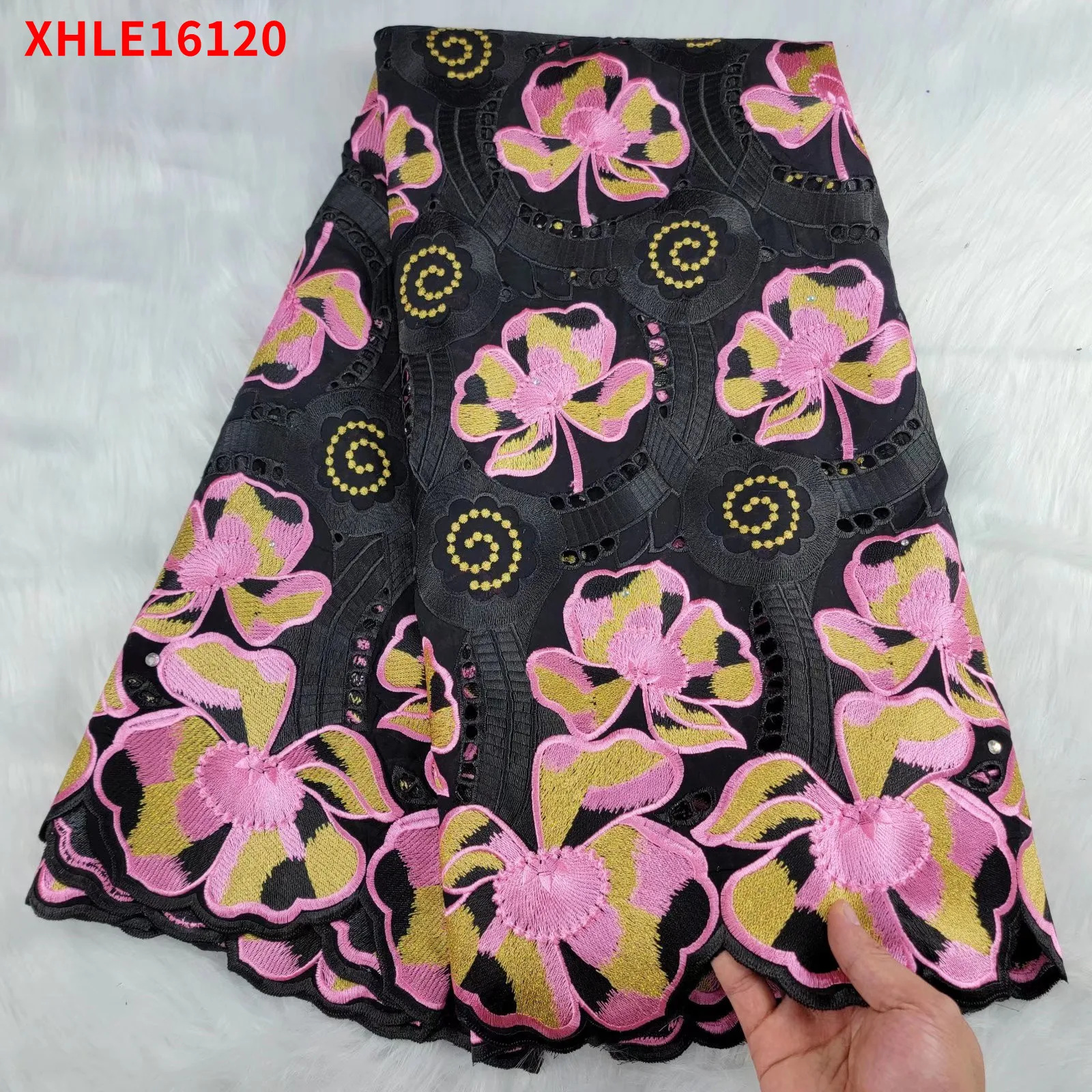 Новое поступление африканская швейцарская кружевная ткань Большая распродажа