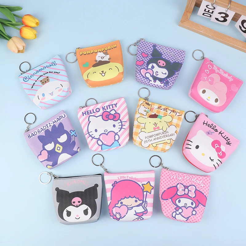 Новинка кошелек Sanrio Kawaii Hello Kitty моя мелодия Кошелек для монет аниме Cinnamoroll помпон