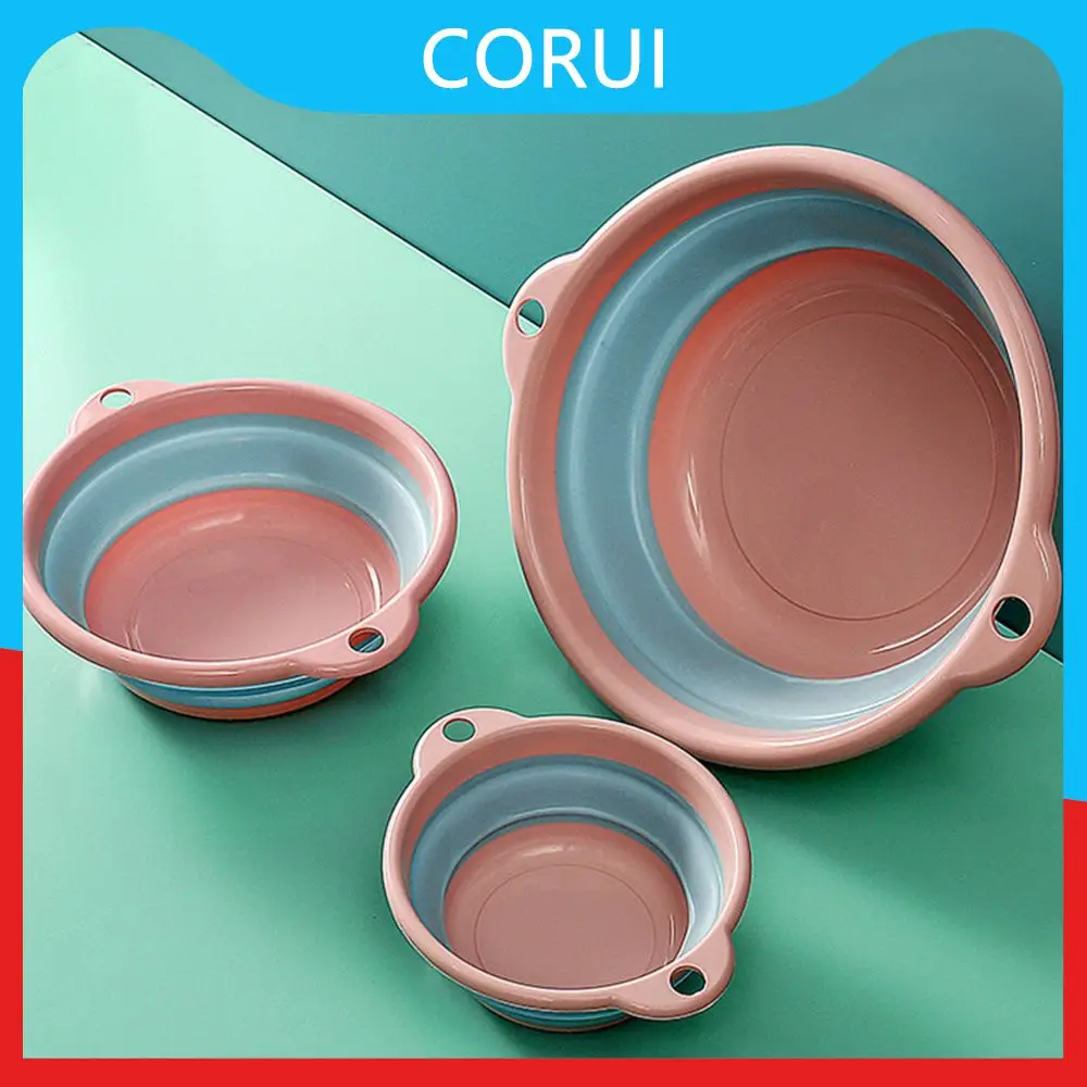 

3PCS Foldable Washbasin Can Be Hung Thickened Creative Washbasin Home Baby Laundry Basin Portable Travel Storage Folding Basin