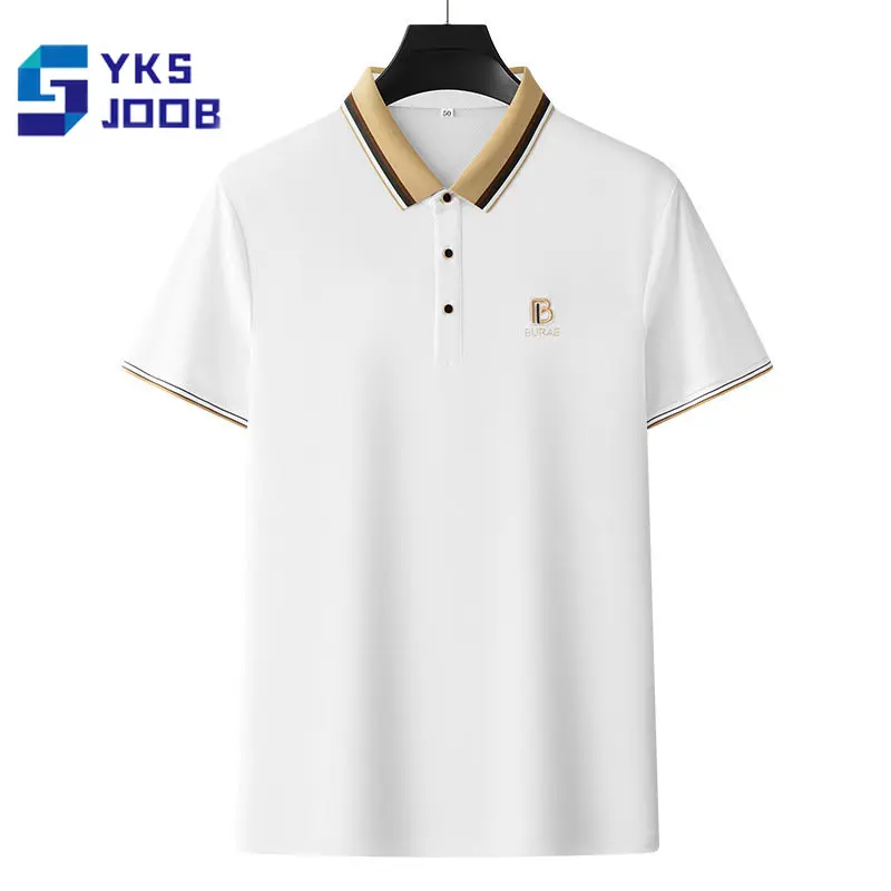 

Men's Summer Casual Polo-Shirt Solid Lapel Embroidery Thin Breathable Shirts Soft Fashion High Quality Business Daily Golf Tops