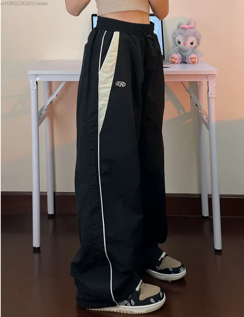 Брюки женские в стиле хип-хоп повседневные брюки с широкими штанинами Джоггеры