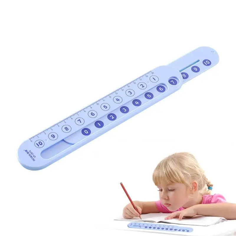 

Slide Ruler For Kids Number Matching Ruler Toy Mathematical Enlightenment Teaching Aids For Home And School Blue / Pink