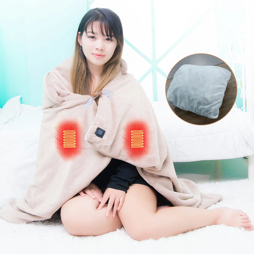 

Зимний теплый коврик с электрическим подогревом, подушка с подогревом USB/Type-C, мягкое фланелевое одеяло с электрическим подогревом, физиотер...