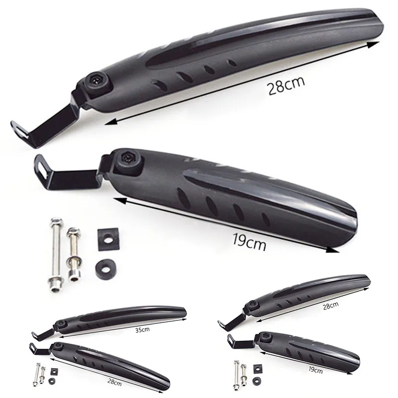 1 Set Folding Bike Mudguard 12 14 16 20 Inch Mountain Bike Fender Front And Rear Mud Guard Widen Lengthen Folding Bicycle Parts