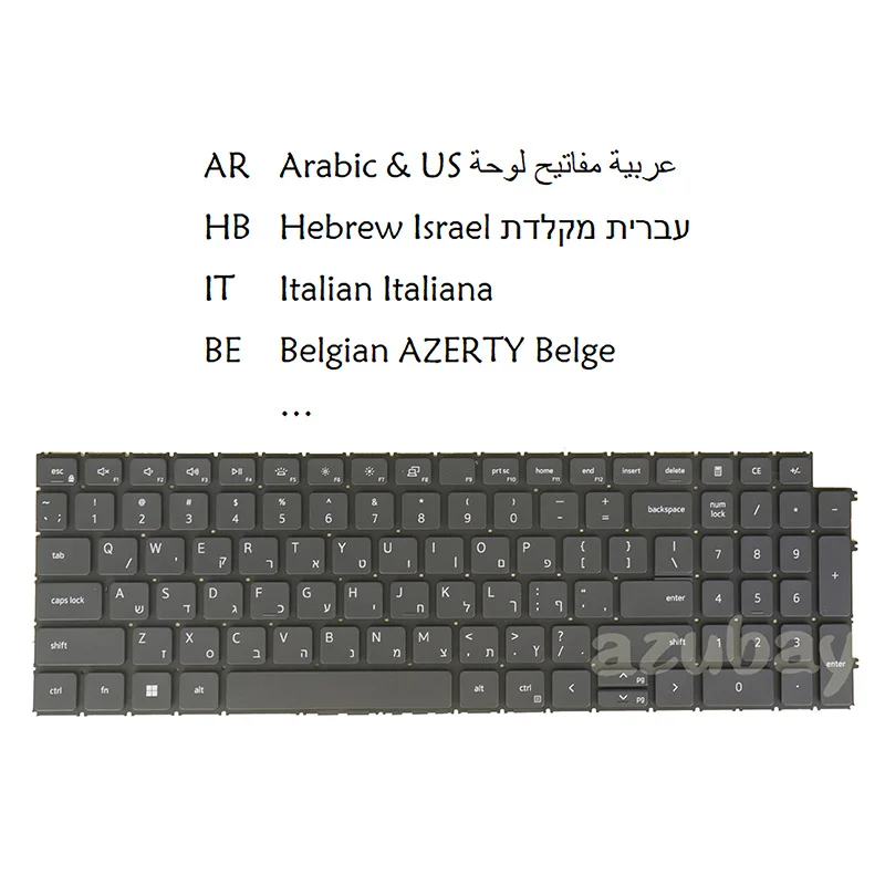 Клавиатура для Dell Vostro 3510 3515 3520 3525 3530 3535 5510 5515 0YN41G 08TT09 SN2011BZ Арабский Бельгийский